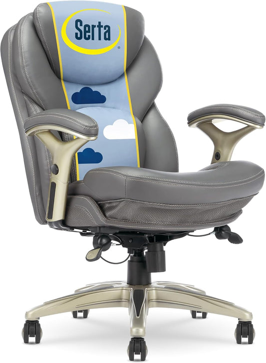 Serta Ergonomic Executive Office Chair Motion Technology Adjustable Mid Back