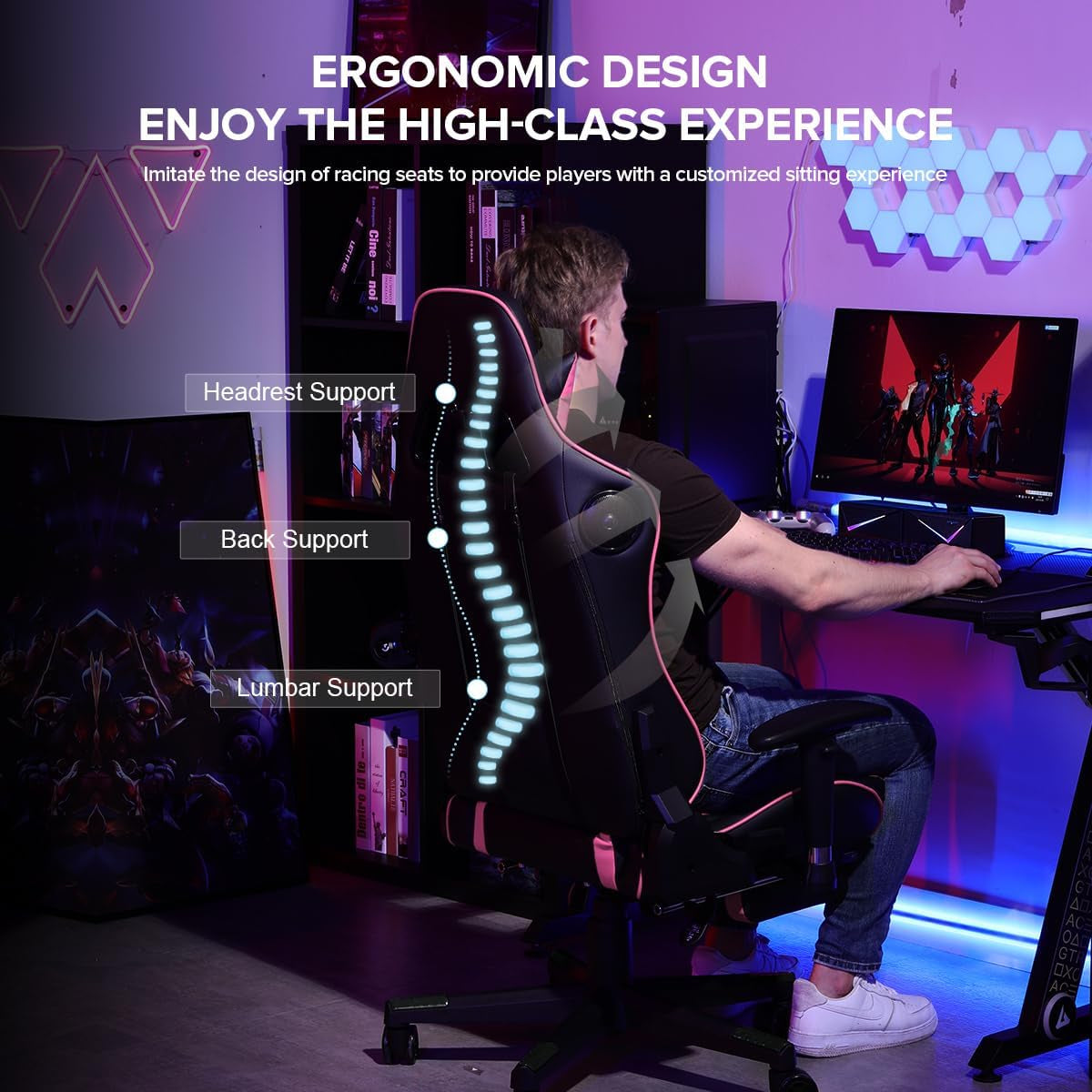 GTRAcing Gaming Chair with Bluetooth Speakers