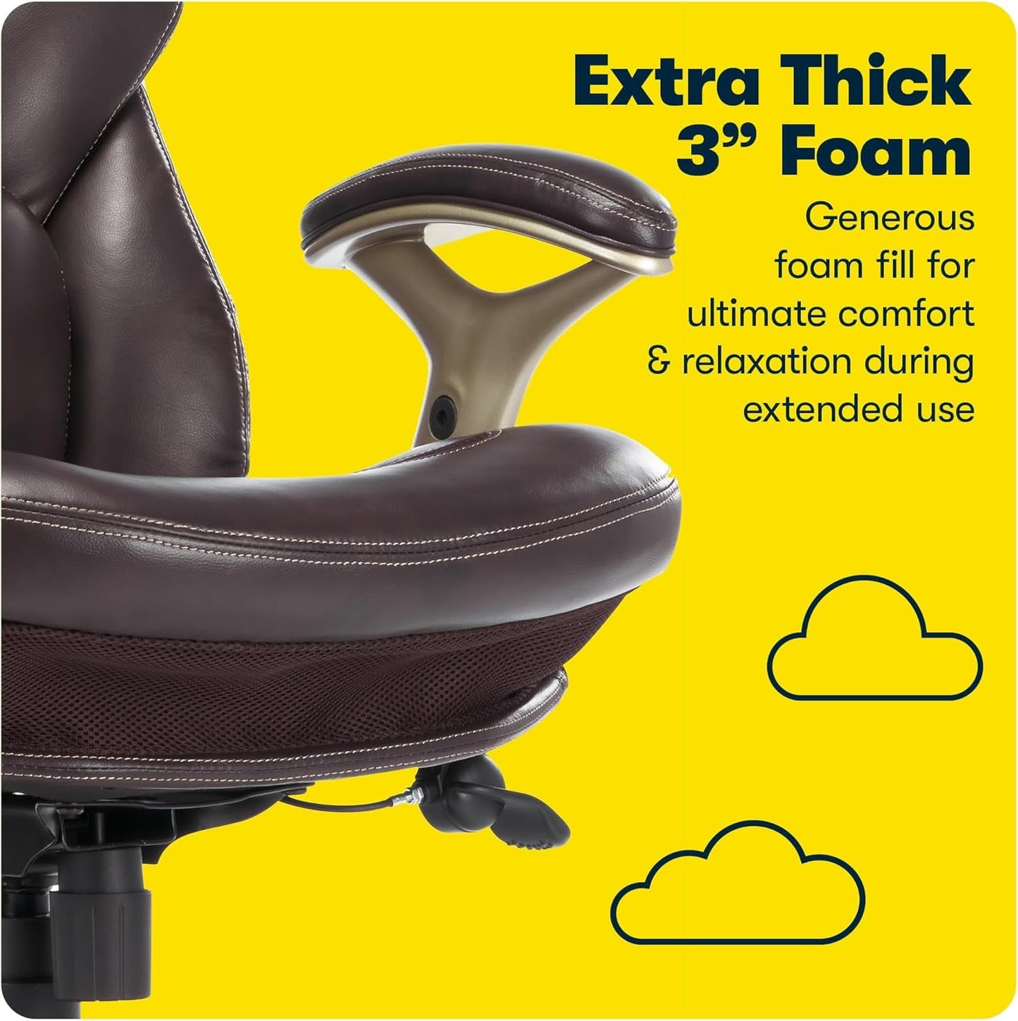 Serta Claremont Ergonomic Executive Office Chair with Back in Motion