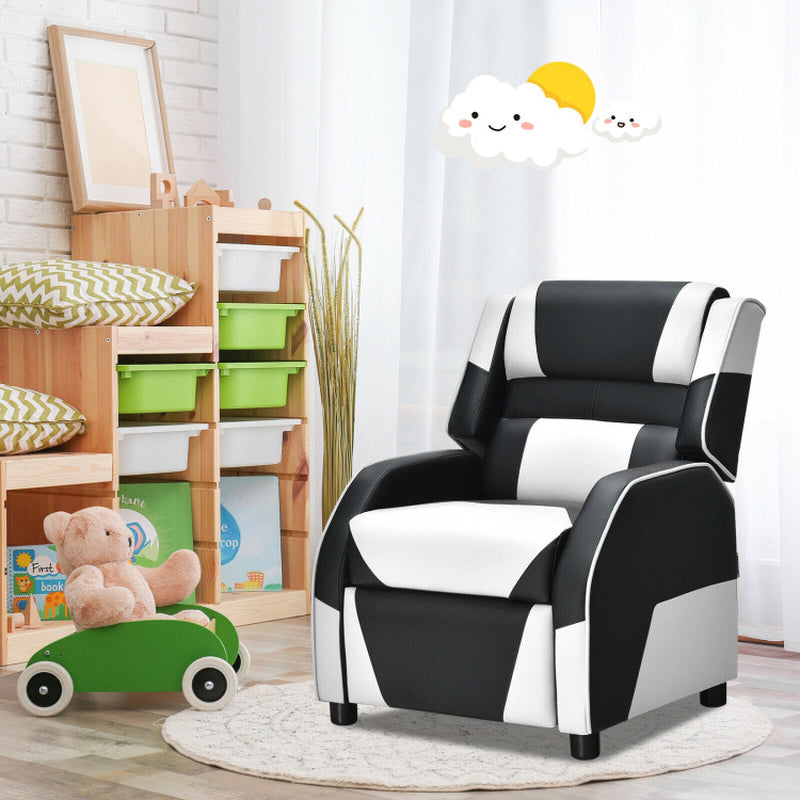 Kids Gaming Recliner with Headrest and Footrest