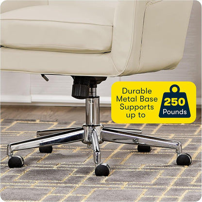 Serta Office Desk Chair with Button Tufted Back, Memory Foam