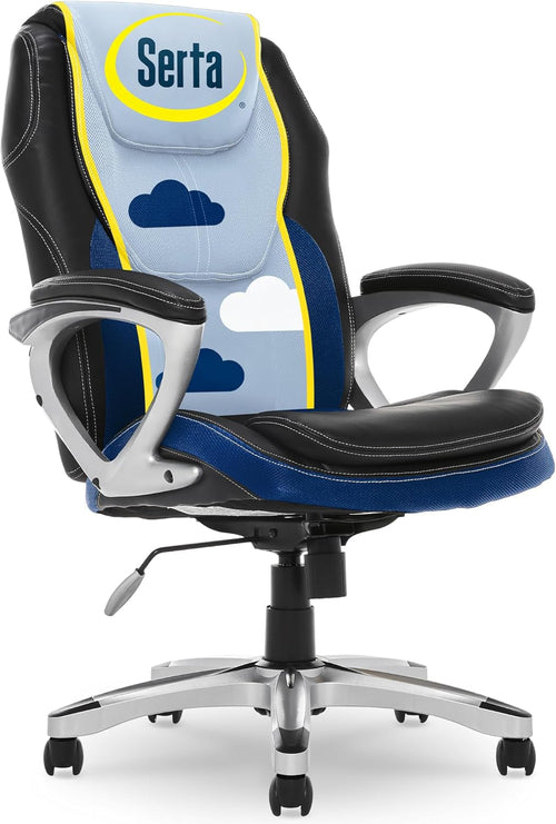 Serta Executive Office Padded Arms, Adjustable Ergonomic Gaming Desk Chair
