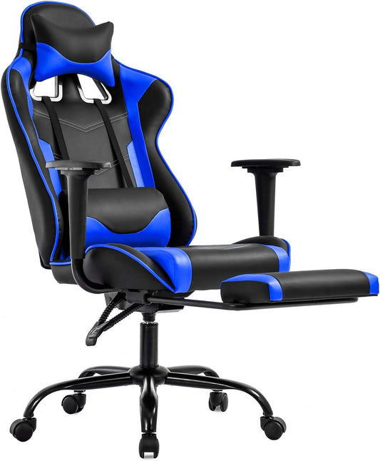 Gaming Chair with Footrest,Ergonomic Office Chair,Adjustable Swivel