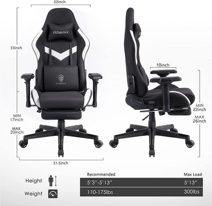 DOWINX Ergonomic Gaming Chair with Footrest