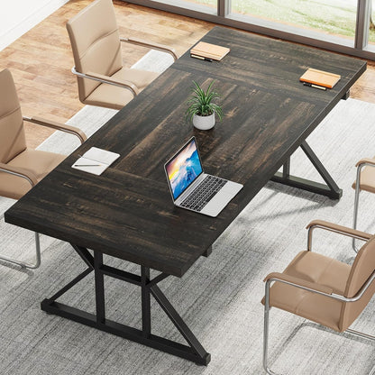 70.8-Inch Executive Desk, Large Computer Office Desk Workstation,