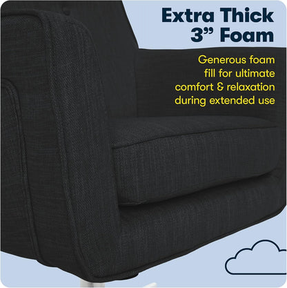 Serta Office Desk Chair with Button Tufted Back, Memory Foam