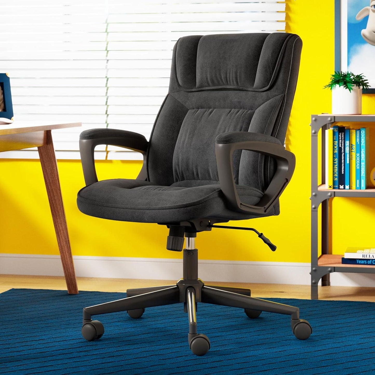 Serta Hannah Executive Home Office Desk Chair, Ergonomic Mid-Back with