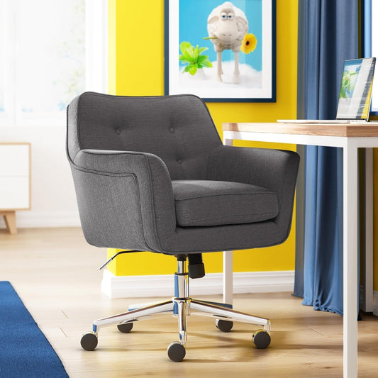 Serta Office Desk Chair with Button Tufted Mid-Back, Memory