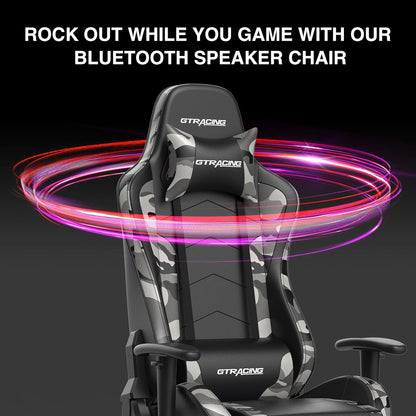GTRAcing Gaming Chair with Bluetooth Speakers