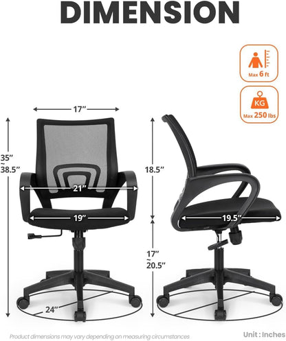 Office Chair Computer Desk Chair Gaming Ergonomic Mid Back Cushion
