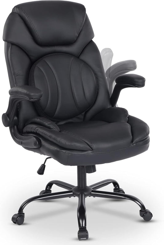 Ergonomic Executive Office Chairs with Lumbar Support, PU Leather Home