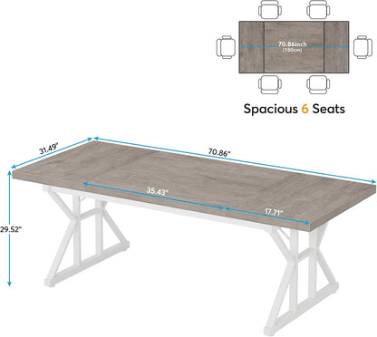 70.8-Inch Executive Desk, Large Computer Office Desk Workstation,