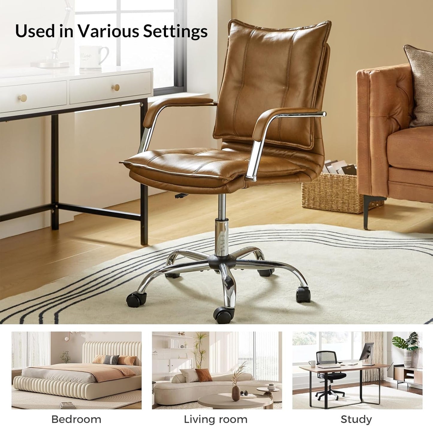 Faux Leather Home Office Chair