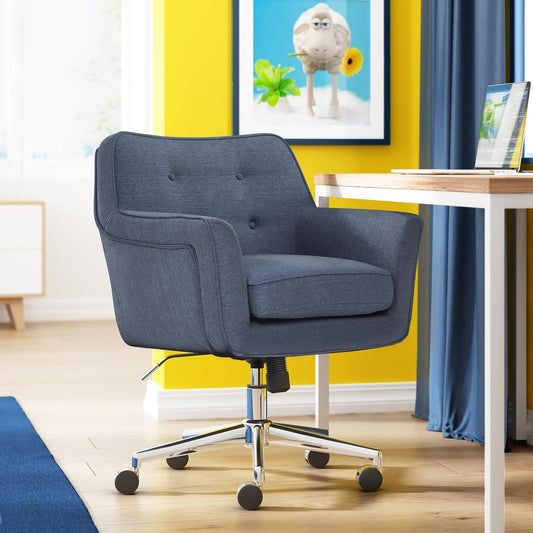 Serta Desk Chair with Button Tufted Mid-Back, Memory