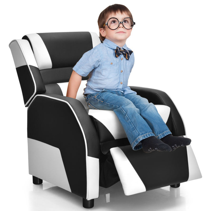 Kids Gaming Recliner with Headrest and Footrest
