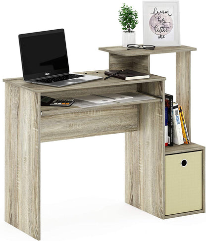 Econ Multipurpose Home Office Computer Writing Desk, Sonoma Oak/Ivory