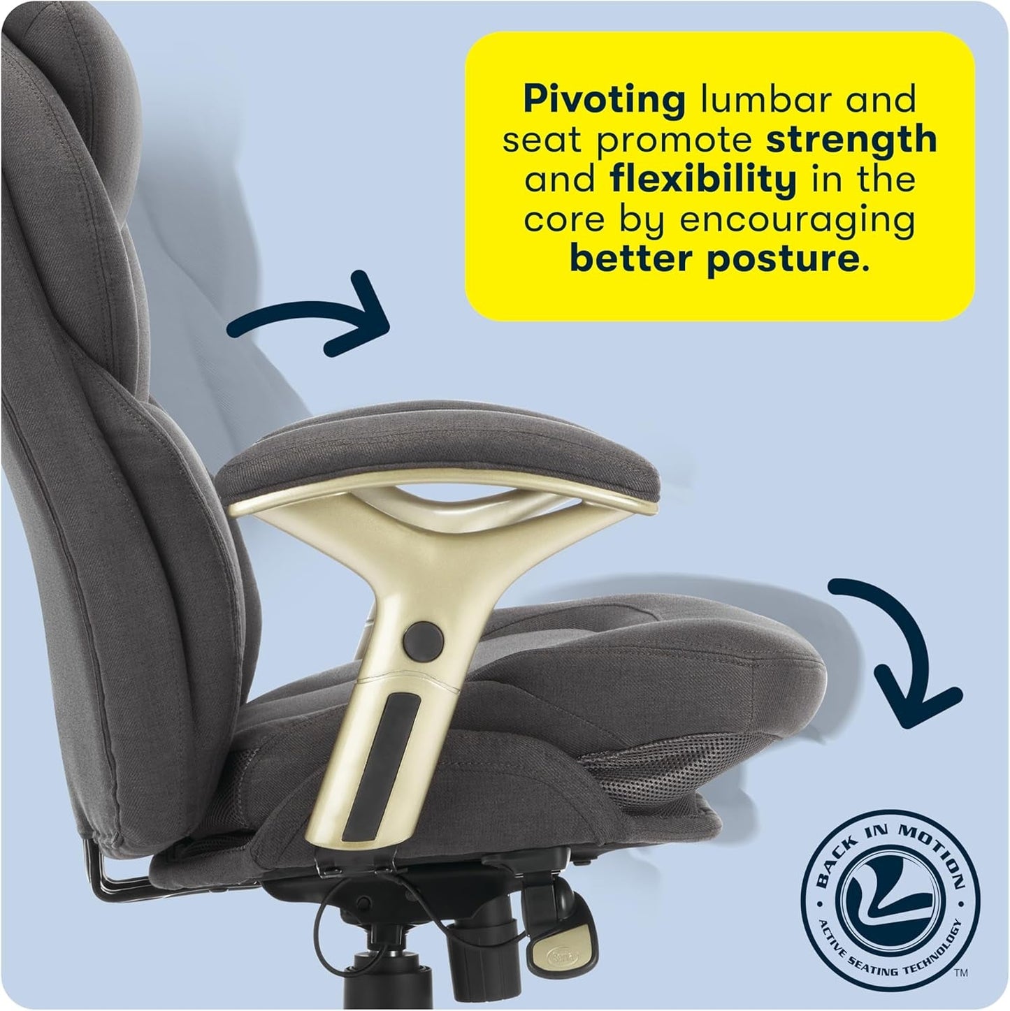 Serta Claremont Ergonomic Executive Office Chair with Back in Motion