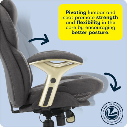 Serta Claremont Ergonomic Executive Office Chair with Back in Motion