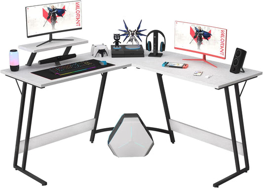 L Shaped Gaming Desk Computer Corner Desk PC Gaming Desk Table with