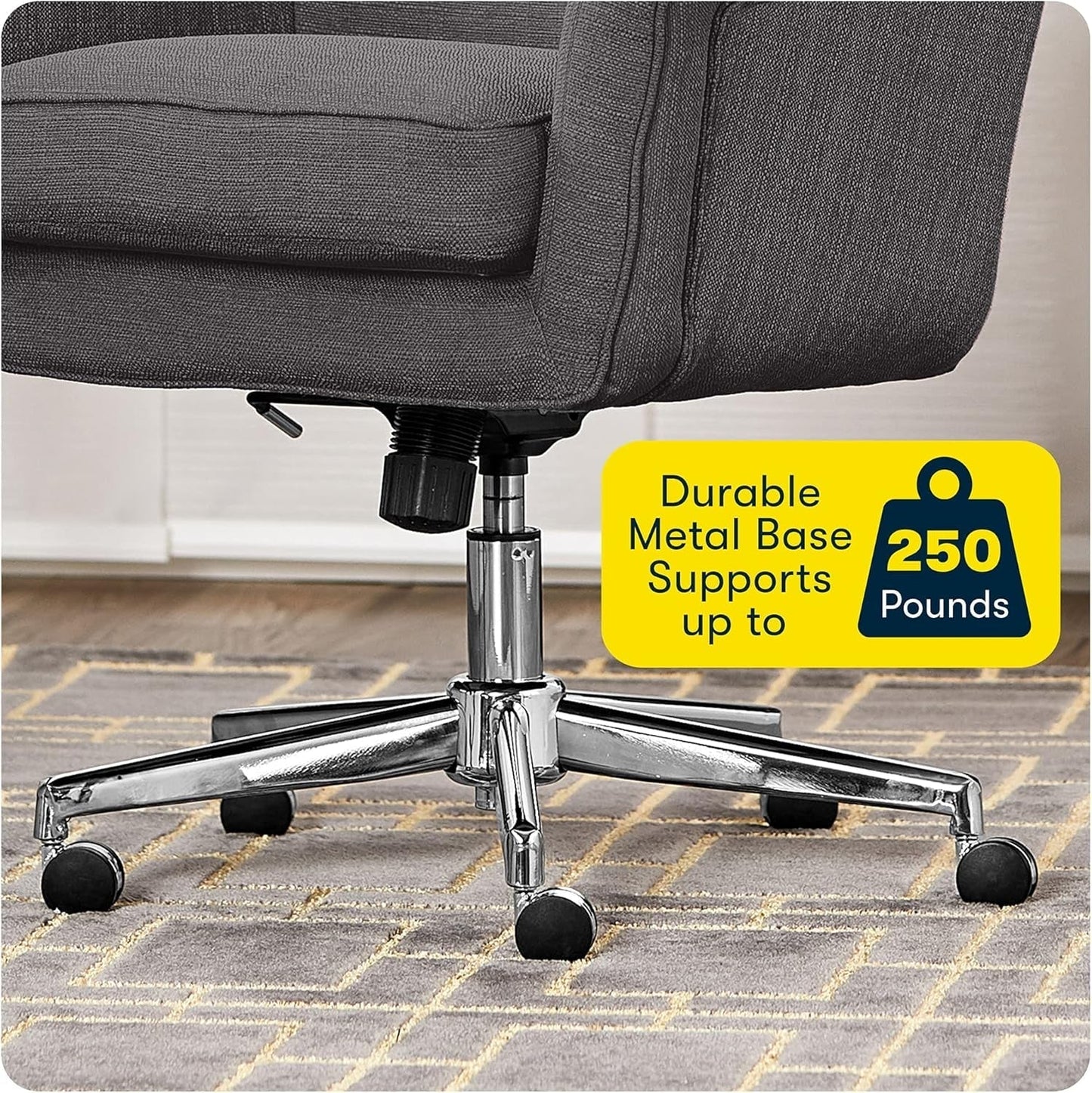 Serta Office Desk Chair with Button Tufted Mid-Back, Memory