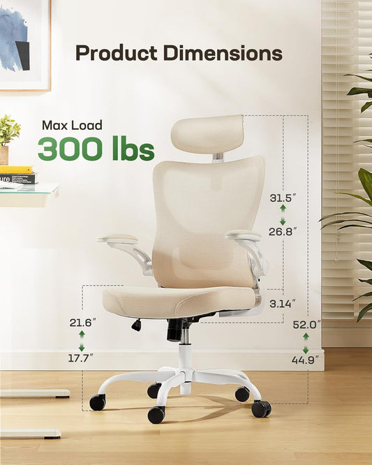 Ergonomic Office Chair: Office Computer Desk Chair with High Back Mesh