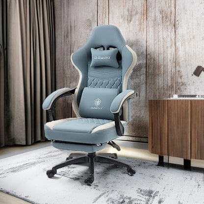 DOWINX Gaming Chair Breathable Fabric Computer Chair with Pocket Spring