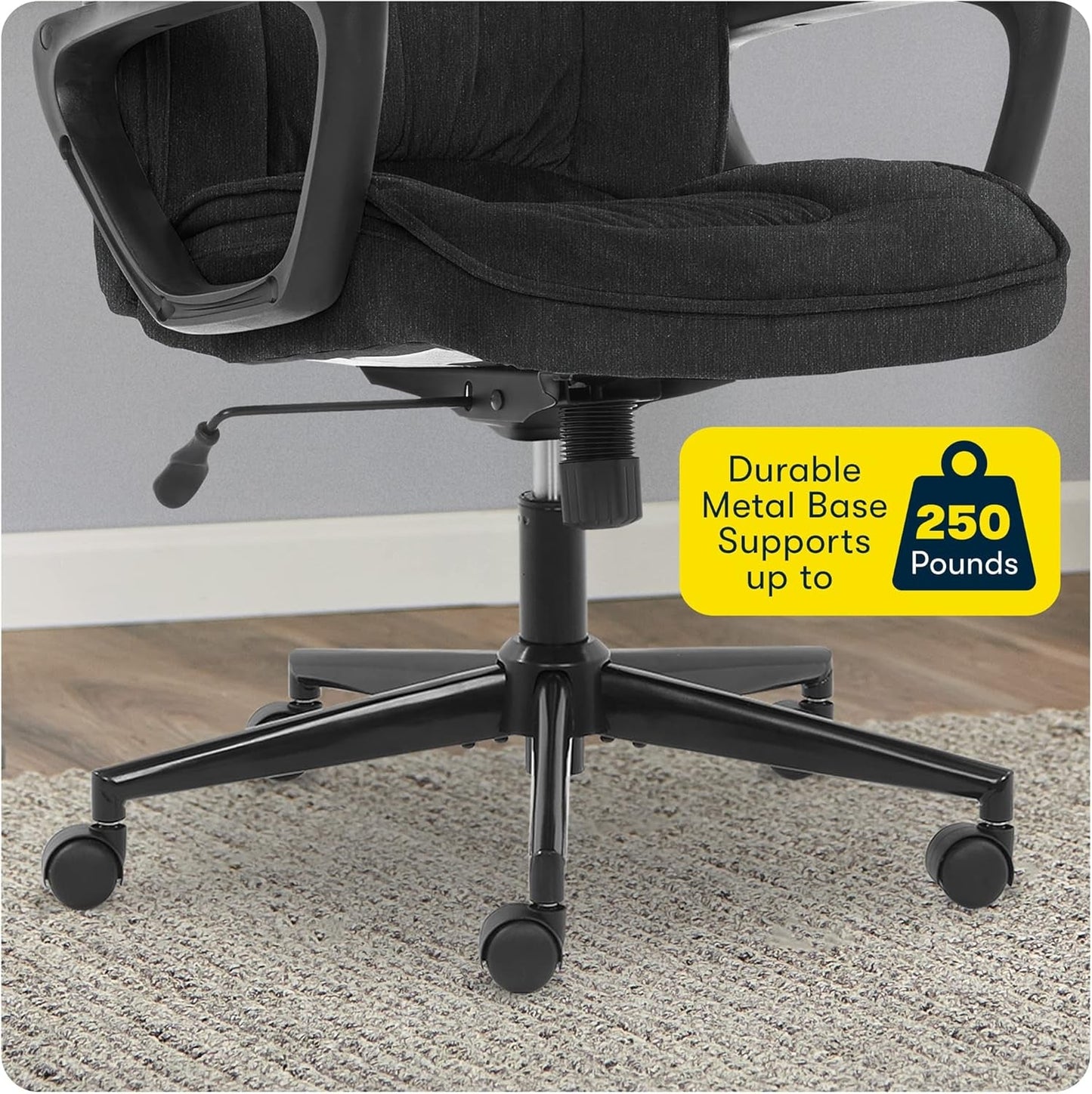 Serta Hannah Executive Home Office Desk Chair, Ergonomic Mid-Back with
