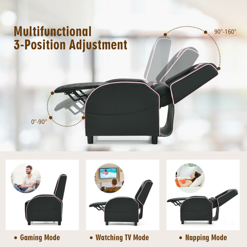 6YMAX Massage Gaming Recliner Chair with Headrest and Adjustable Backrest