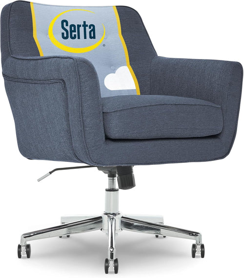 Serta Desk Chair with Button Tufted Mid-Back, Memory