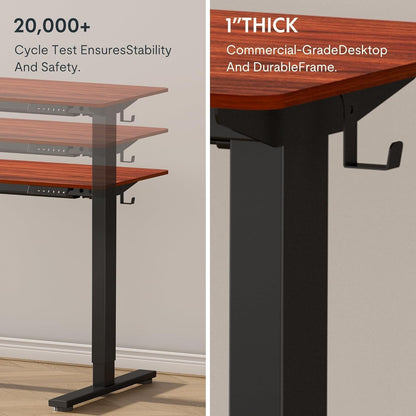 EN1 Whole-Piece Standing Desk 48 X 24 Inches Height Adjustable Desk,