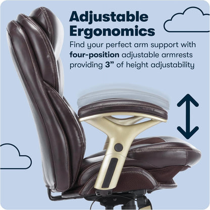 Serta Claremont Ergonomic Executive Office Chair with Back in Motion
