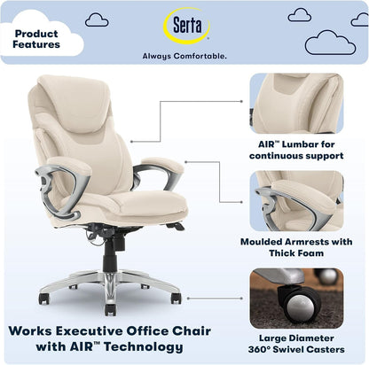 Serta Bryce Executive Office Chair, Ergonomic Computer Deskchair with
