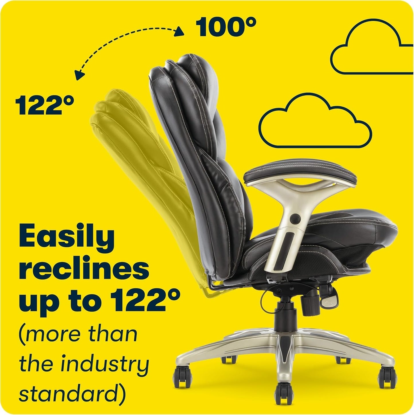 Serta Claremont Ergonomic Executive Office Chair with Back in Motion