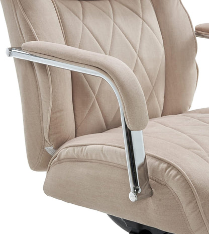 Sutherland Quilted Leather Executive Office Chair with Padded Arms,