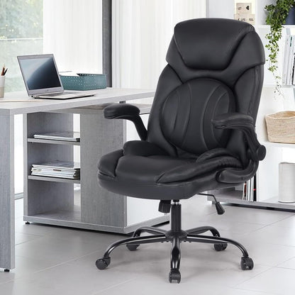 Ergonomic Executive Office Chairs with Lumbar Support, PU Leather Home