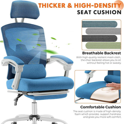 Office Computer Desk Chair, Ergonomic High-Back Mesh Rolling Work