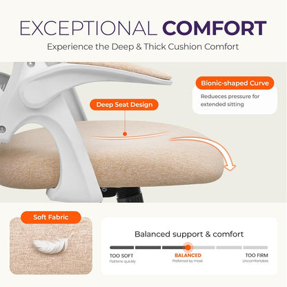 Office Desk Computer Gaming Chair with Ergonomic Lumbar Back Support