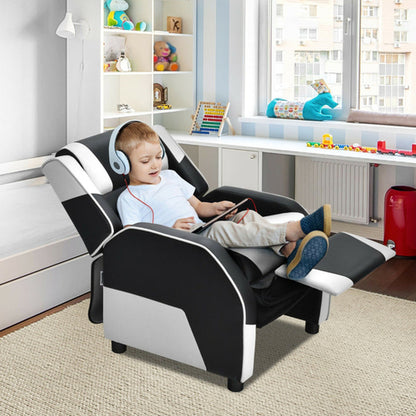 Kids Gaming Recliner with Headrest and Footrest