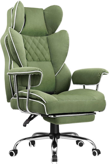 Big and Tall Gaming Chair with Pocket Spring Lumbar Support, Ergonomic