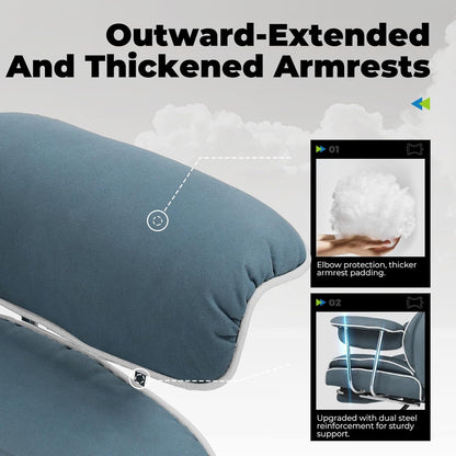 Big and Tall Gaming Chair with Pocket Spring Lumbar Support, Ergonomic