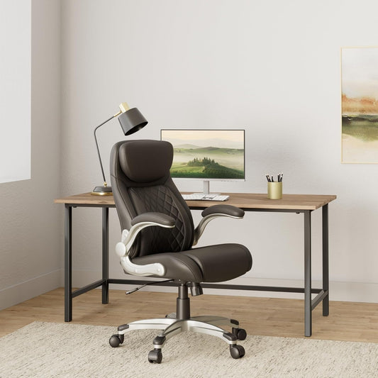 Ergonomic Office Chair Premium Microfiber Leather Adjustable Lumbar