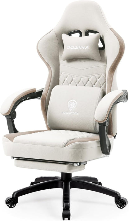 DOWINX Gaming Chair Breathable Fabric Computer Chair with Pocket Spring