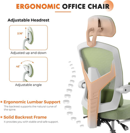 Office Computer Desk Chair, Ergonomic High-Back Mesh Rolling Work