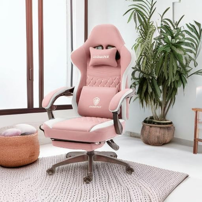 DOWINX Gaming Chair Breathable Fabric Computer Chair with Pocket Spring