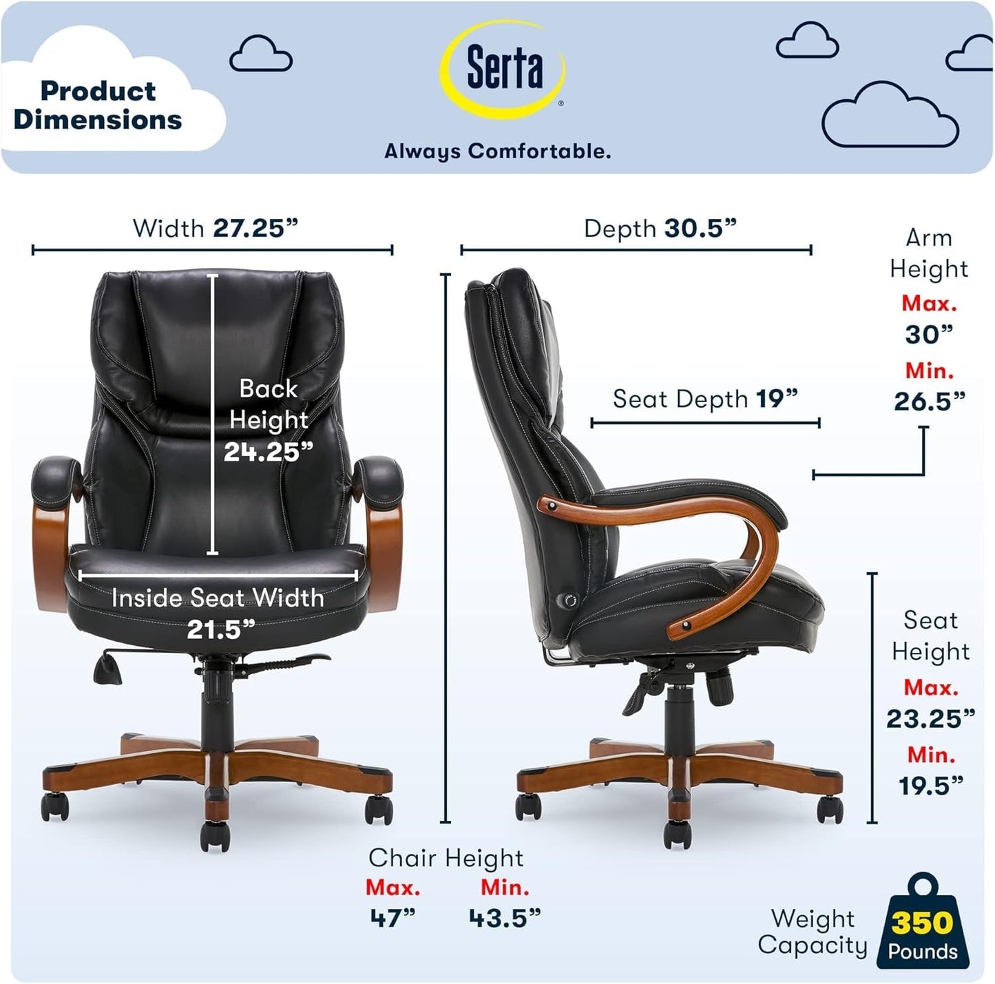 Serta Big and Tall Executive Office Chair