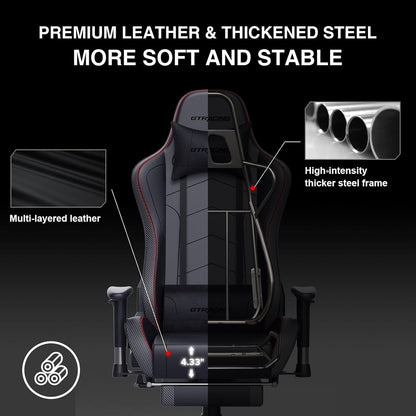 GTRacing Gaming Chair with Footrest and Speakers
