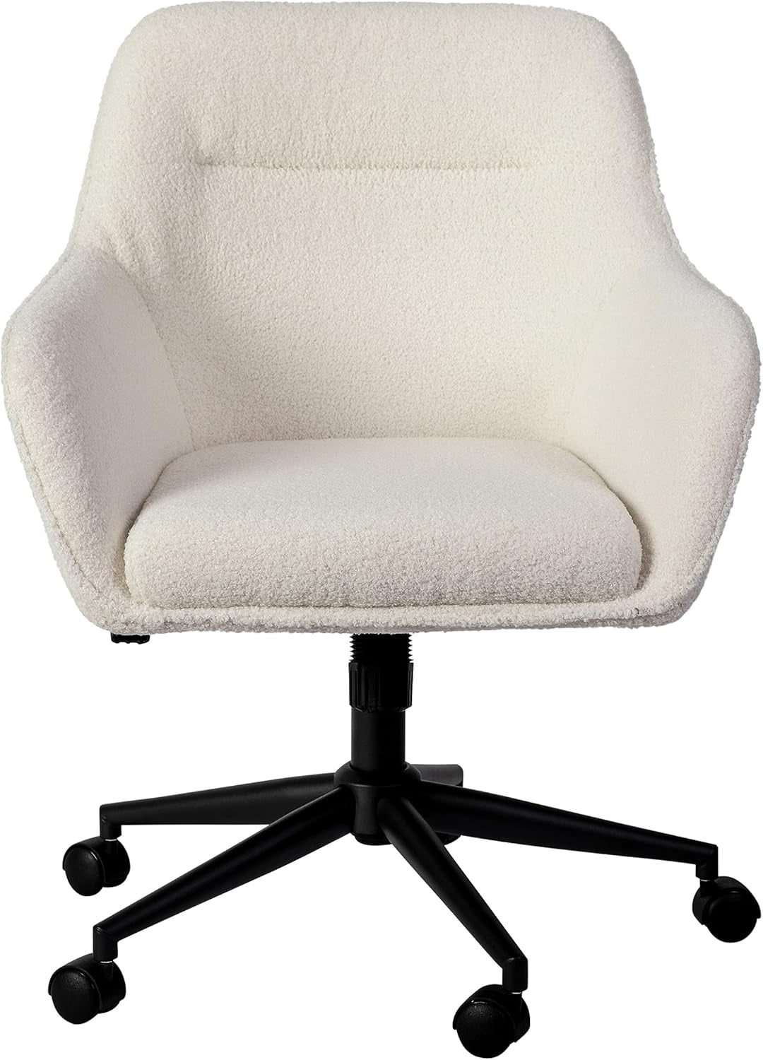 Rayna Swivel Task Chair with Flared Arms for Home Office in White