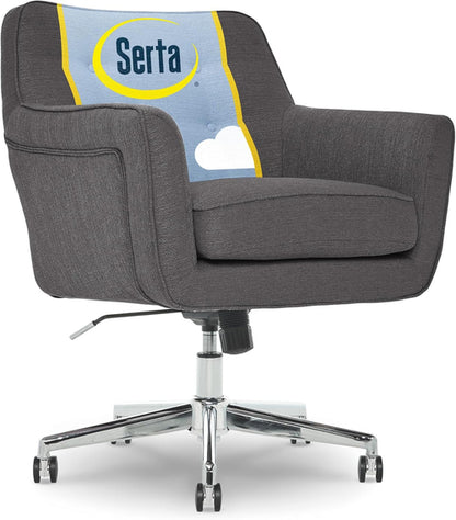 Serta Office Desk Chair with Button Tufted Mid-Back, Memory
