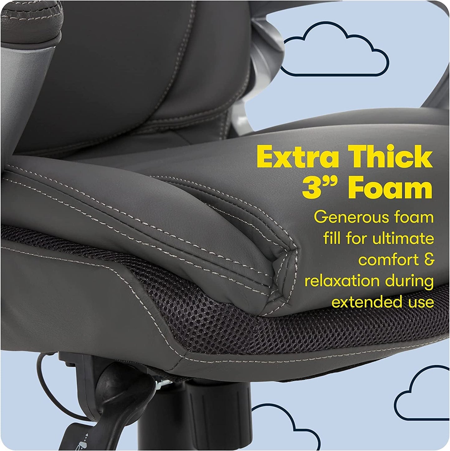 Serta Ergonomic High-Back Executive Chair for Health and Wellness