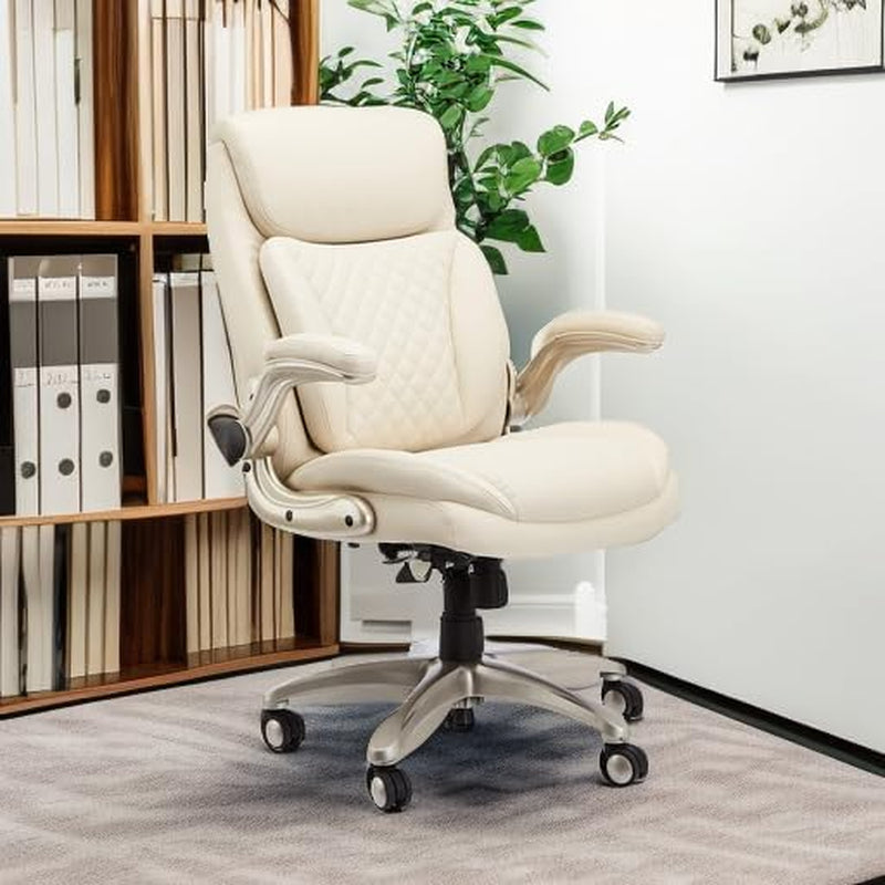 Ergonomic Desk Office Chair, Flip-Up Armrests, Adjustable Height,